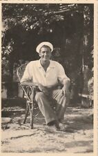 B2-  Foto Photo Fotografia Fotocartolina Anni 60 - Uomo Cappello Marinaio
