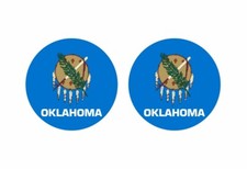 2x sticker adesivi adesivo bandiera rotondo coccarda usa americana oklahoma