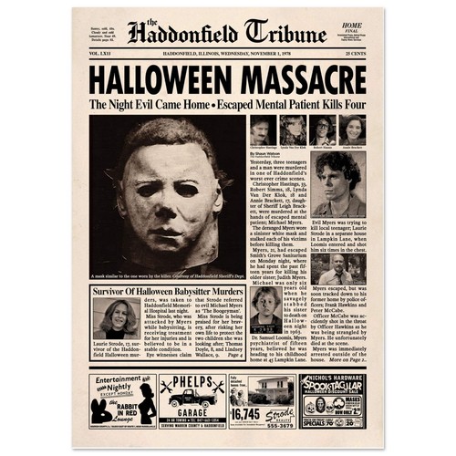Halloween haddonfield tribune - halloween,