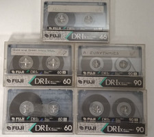 Lotto 5x FUJI DR-Ix 46 60 90 1990 musicassette vergini cassette tape vintage
