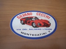 ADESIVO PILOTA SILVANO CECCHI MONTECATINI T. VIA DEL SALSERO OFFICINA AUTO CORSA