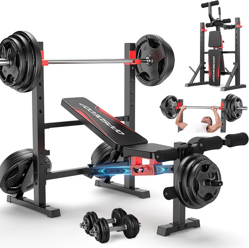 Set panca pesi 900lb - panca,