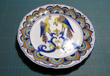 PIATTO CERAMICA FAENZA - DUE PAVONI - BRUNO BROLLI  CM 24,5