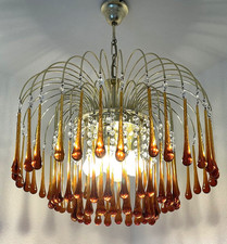 Lampadario a goccia vintage in