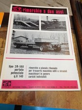 BROCHURE PUBBLICITARIA VINTAGE FASSI RIMORCHIO A DUE ASSI TIPO 2R 180 