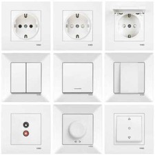 VIKO by Panasonic Schuko presa pulsante interruttore tapparella dimmer USB TV satellitare