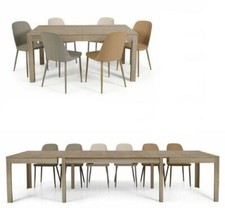 TAVOLO IN LEGNO IN 2 MISURE ALLUNGABILE FINO A mt.3,52 FINITURA FRASSINO FE1602