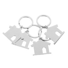  Portachiavi a forma di casa da 4 pezzi: portachiavi con ciondolo con delicata