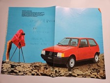 Fiat Uno 45, Depliant Bifacciale Informazione Pubblicitaria Quattroruote 