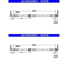 2 tubi freno Ate posteriori