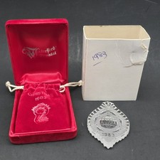 1983 Waterford Crystal Christmas Ornament 3" 