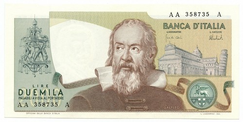 2000 lire galileo - lire,