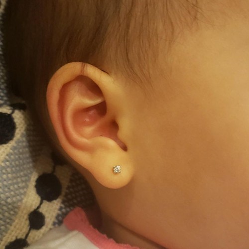 Orecchini perno bambino oro - perno,