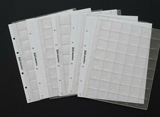 5 PAGINE FOGLI MASTERPHIL X ALBUM RACCOGLITORE PORTA MONETE A 48 TASCHE SPAZI 