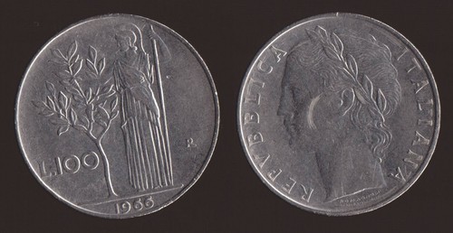 100 lire 1966 minerva - lire,