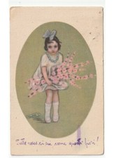 1917 A. Zandrino bambina mazzo
