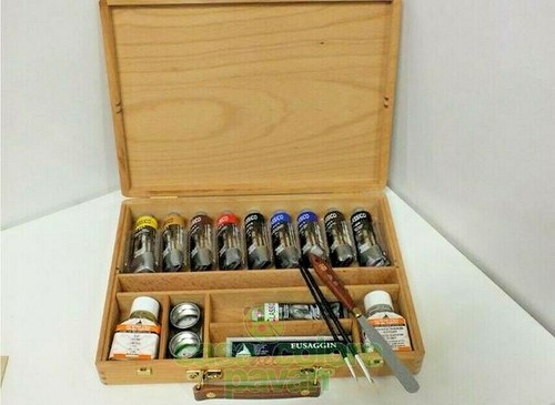 Cassetta legno colori - legno, olio