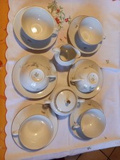 6 Tazze da tè Seltmann Weiden Bavaria con piattino  Zuccheriera Lattiera