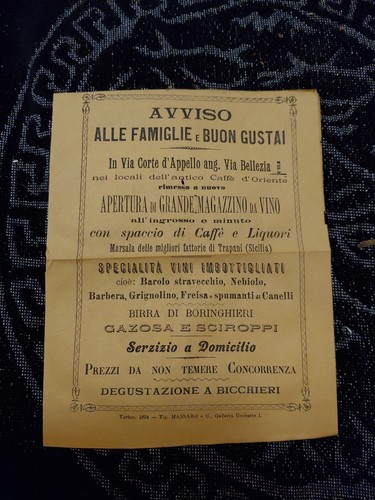 Originale 1894 avviso - originale,