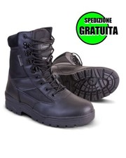 Anfibi stivali calzature scarponcini militari sicurezza donna ner 35 36 37 38 39