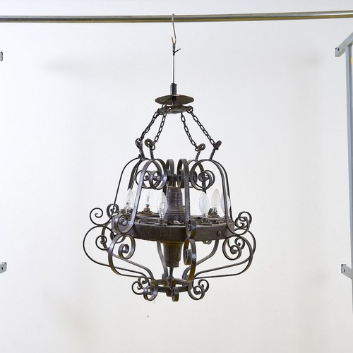 Lampadario legno vintage - lampadario, in
