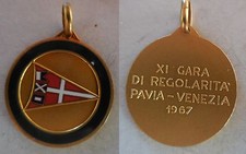 medaglia XI regolarità gara barca a vela canoa Pavia Venezia 1967