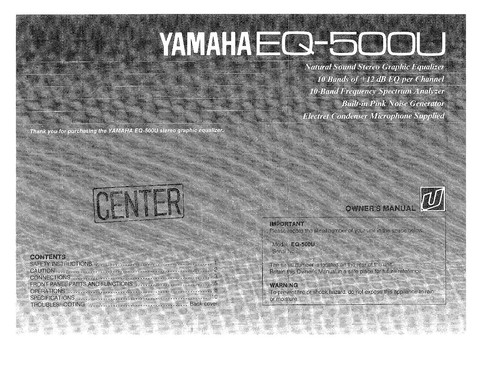 Yamaha 500 equalizzatore - yamaha, eq-500
