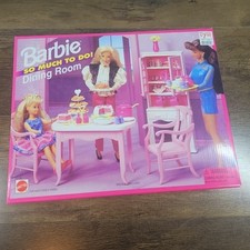 Barbie vintage 1995 set sala da pranzo così tanto da fare #67150 nuovo con scatola