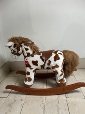 Cavallino TRUDI cavalcabile bianco pezzato gioco a dondolo VINTAGE Roking Animal
