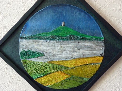 Landscape art framed hand - art..,