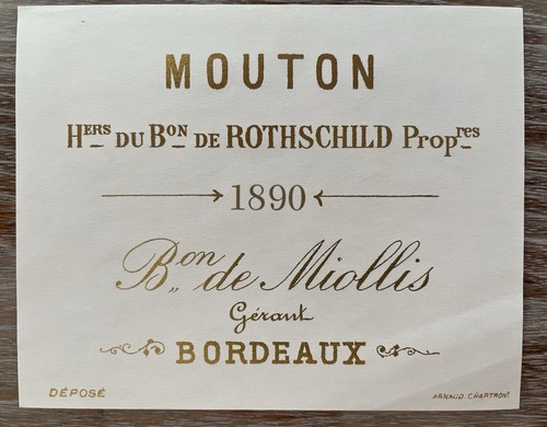 étiquette château mouton - château,