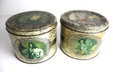 Set 2 Scatole in di Latta VINTAGE DORIA Rotonda Collezione I Capolavori D'epoca