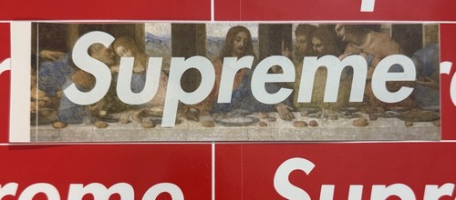Adesivo logo supreme milano - supreme,