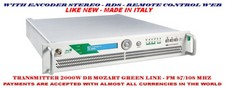 Trasmettitore stereo Broadcast 2000w MOZART DB FM banda larga 88/108 MHZ