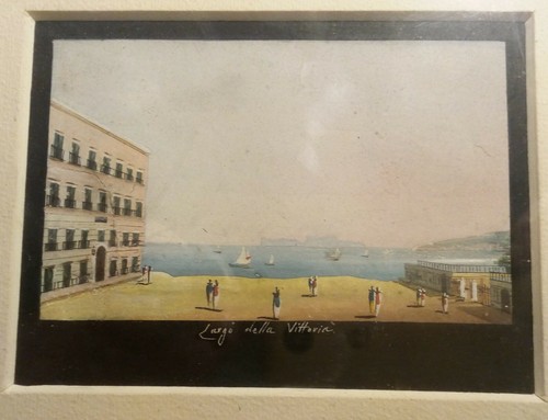 Gouache epoca napoli - napoli, largo