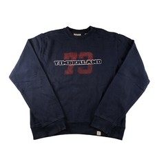 Timberland Y2K Blue Navy Big front Logo Sweatshirt Felpa L