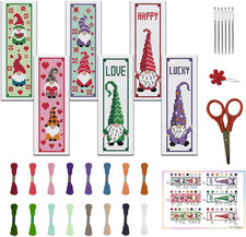 Set 6 Punto Croce Segnalibro