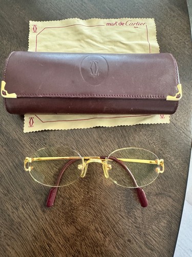 Vintage cartier rimless oval - cartier,