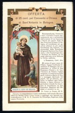 antico santino cromo-holy card