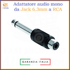 Adattatore rca jack 6.3 mono connettore per audio da femmina a maschio microfono