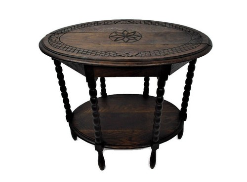 Tavolo legno intagliato a - in,