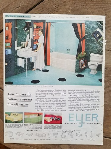 1953 eljer retrò bagno vasca - 1953,