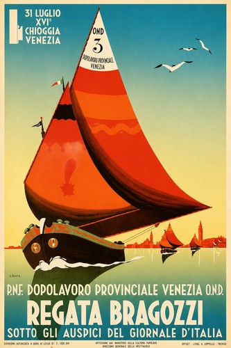 Regata bragozzi poster - regata,