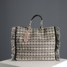 Borsa Coccinelle Never Without Bag Cotone Pelle Stampa Jacquard Originale