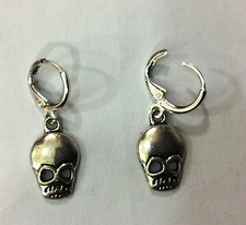 ORECCHINI EARRINGS UOMO DONNA CERCHI CIONDOLO TESCHIO SKULL B UNISEX