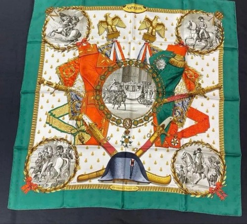 Sciarpa seta verde hermes - seta,
