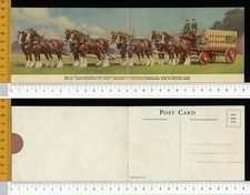 V0288] PUBBLICITARIA BIRRA BUDWEISER DOPPIO TRASPORTO CON CAVALLI BIRRA