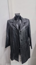 women's black genuine leather