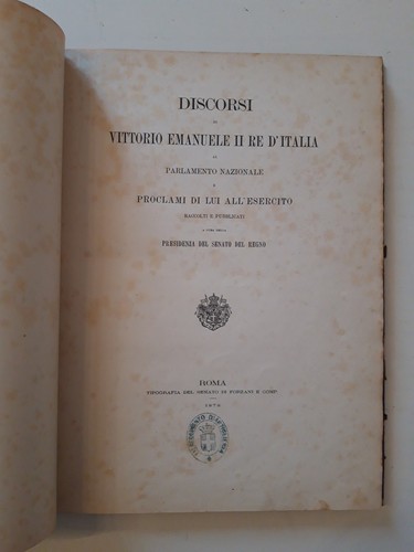 Discorsi vittorio emanuele - discorsi,
