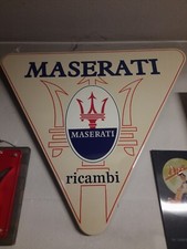 MASERATI, RICAMBI MASERATI , INSEGNA IN METALLO , NO SMALTATA , STUDIO , ONE OFF